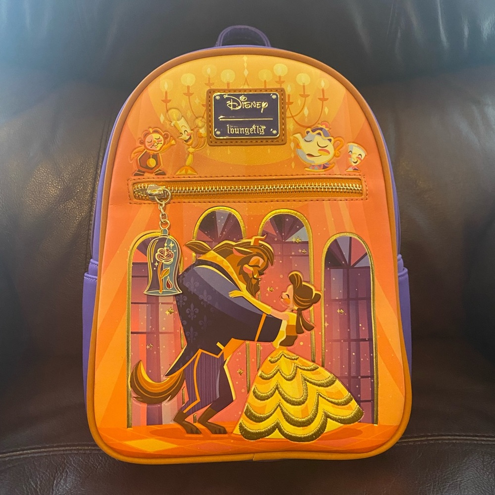 Loungefly Disney beauty beast Belle Ballroom Mini Backpack NWT